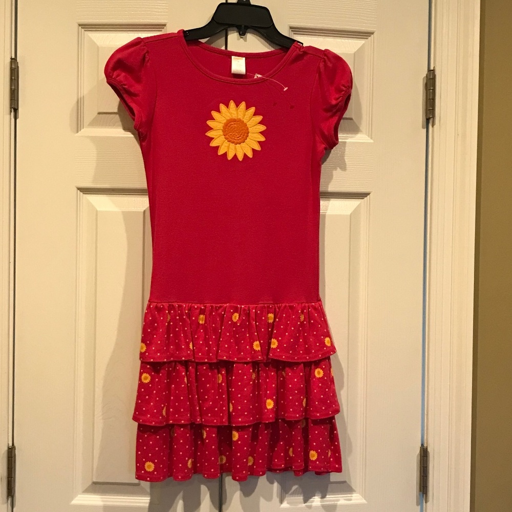 GYMBOREE RED SUNFLOWER DRESS - SZ 10- NWT